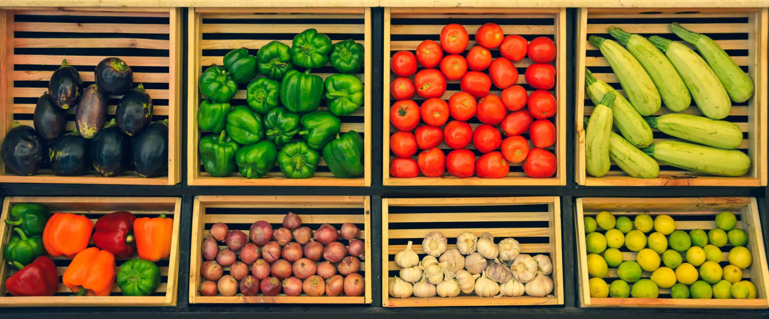 assorted vegetables on wooden crate